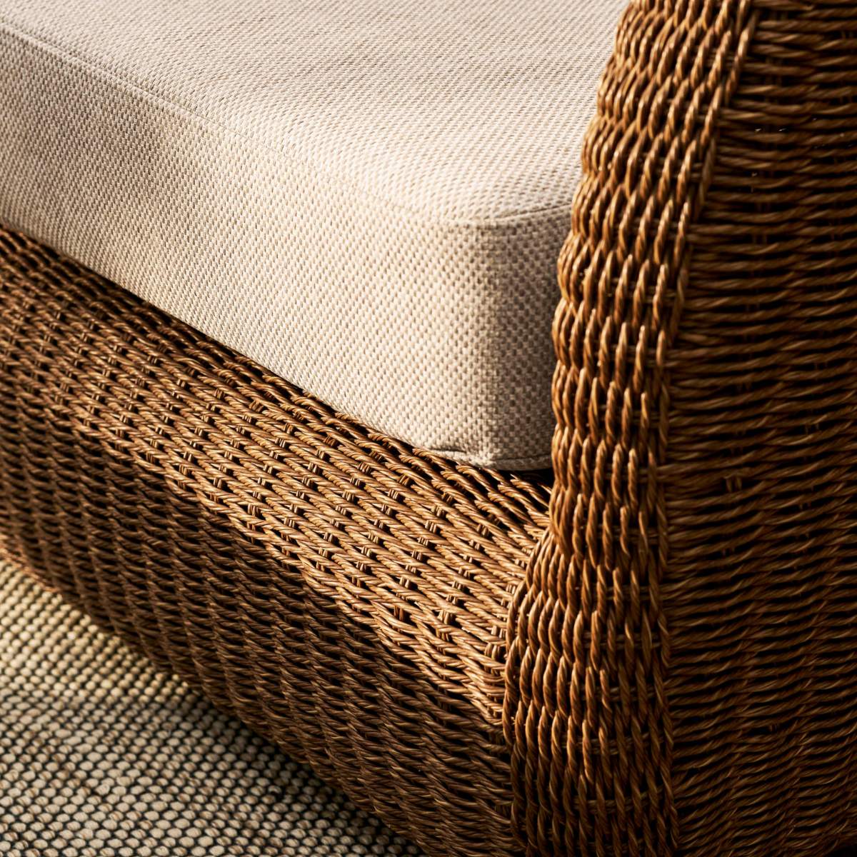 Garden Trading Hambridge 2 Seater Sofa Set Dark Natural