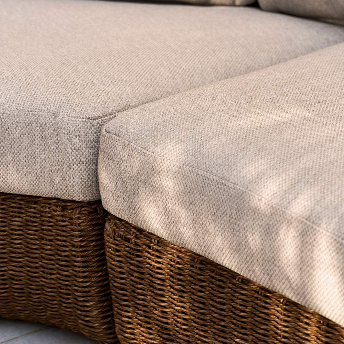 Garden Trading Hambridge Curved Corner Sofa Set Dark Natural