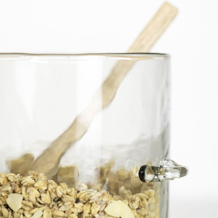 Grand Illusions Hammered Glass Jar With Spoon
