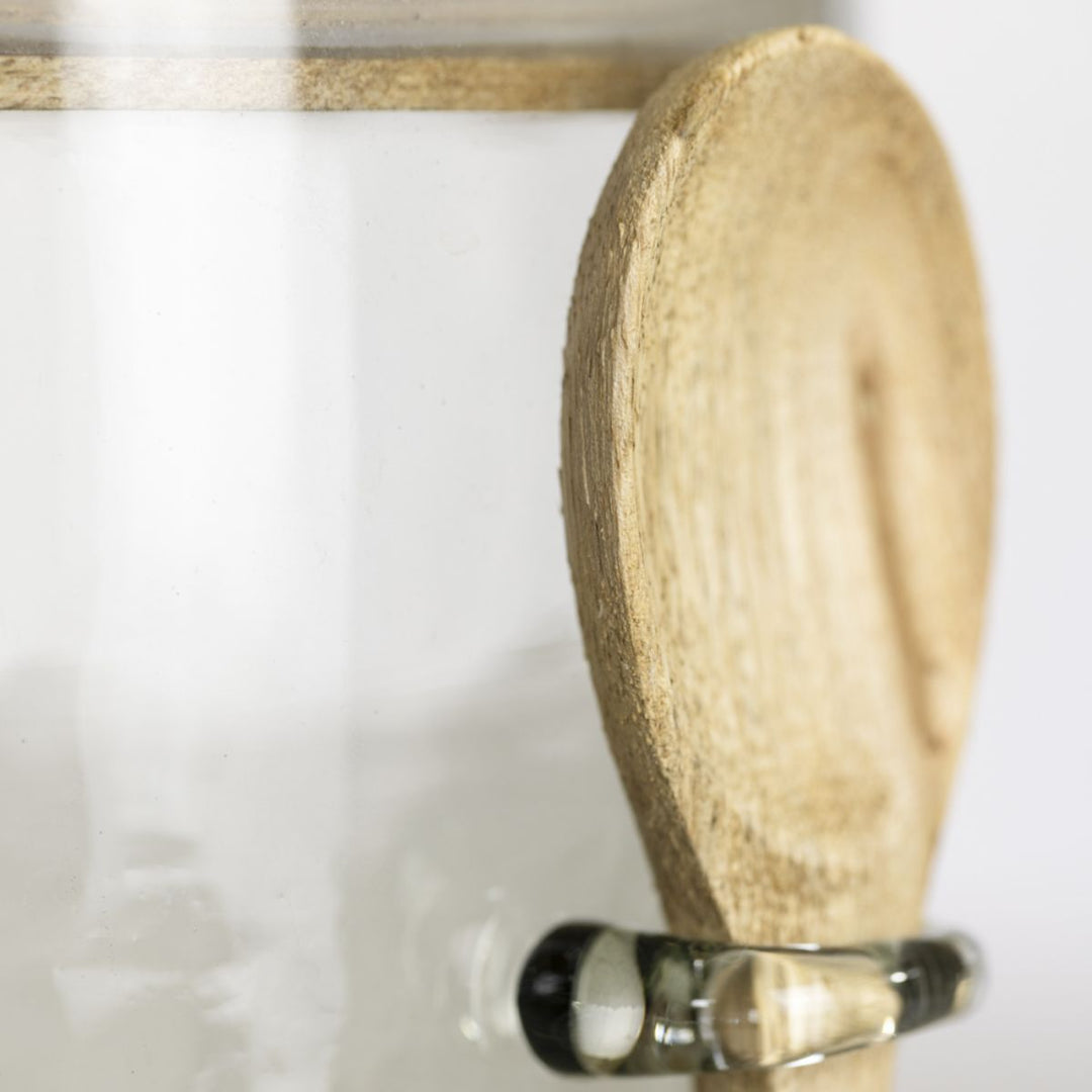 Grand Illusions Hammered Glass Jar With Spoon