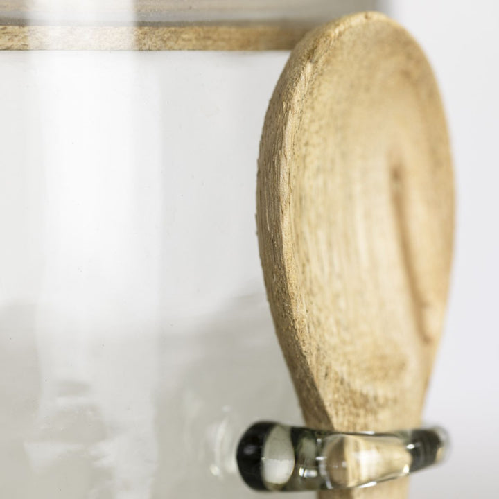 Grand Illusions Hammered Glass Jar With Spoon