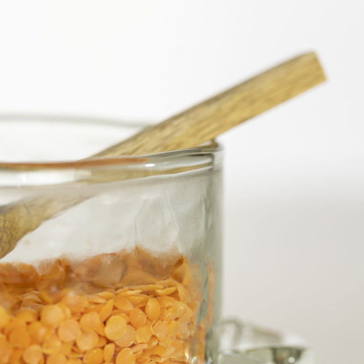 Grand Illusions Hammered Glass Jar With Spoon