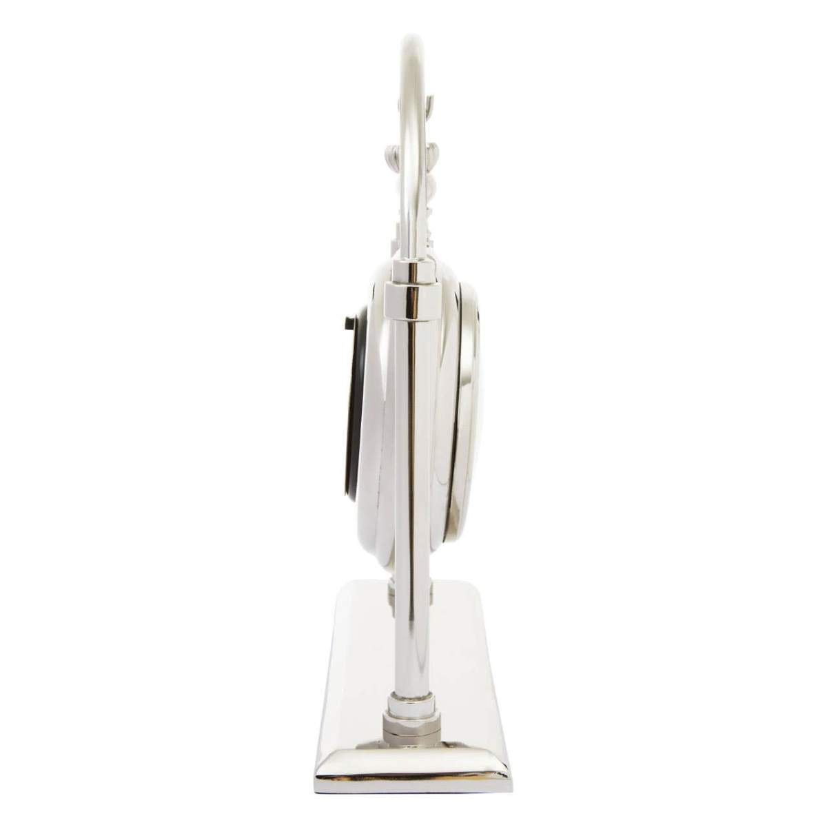 Beaumonde Home Hampstead Small Silver And Antique Brass Mantel Clock