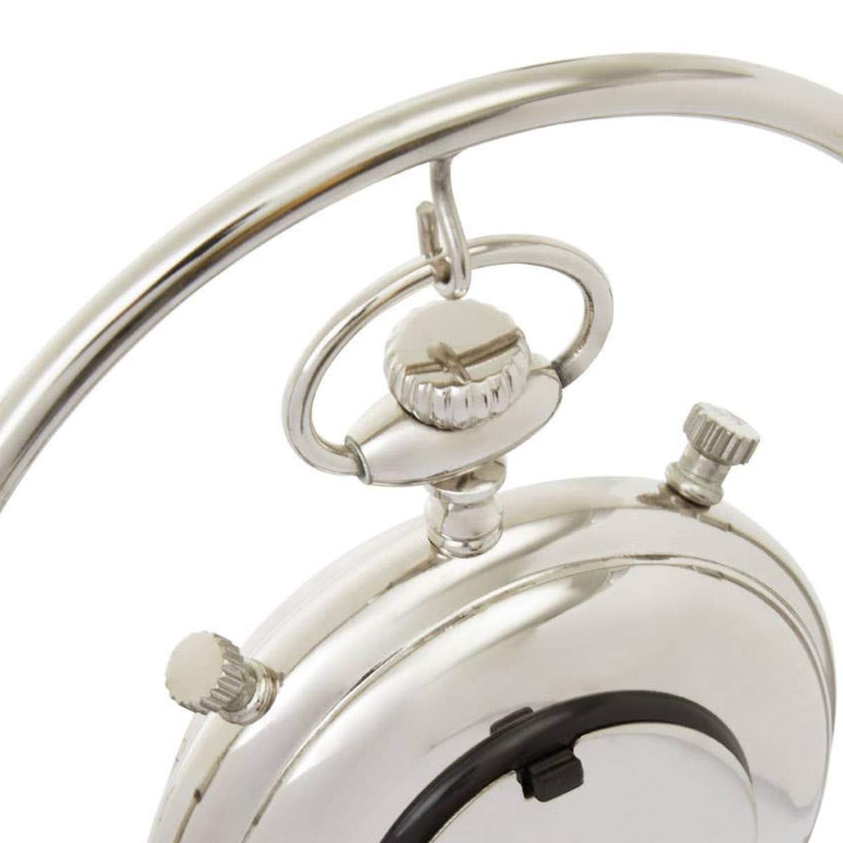 Beaumonde Home Hampstead Small Silver And Antique Brass Mantel Clock