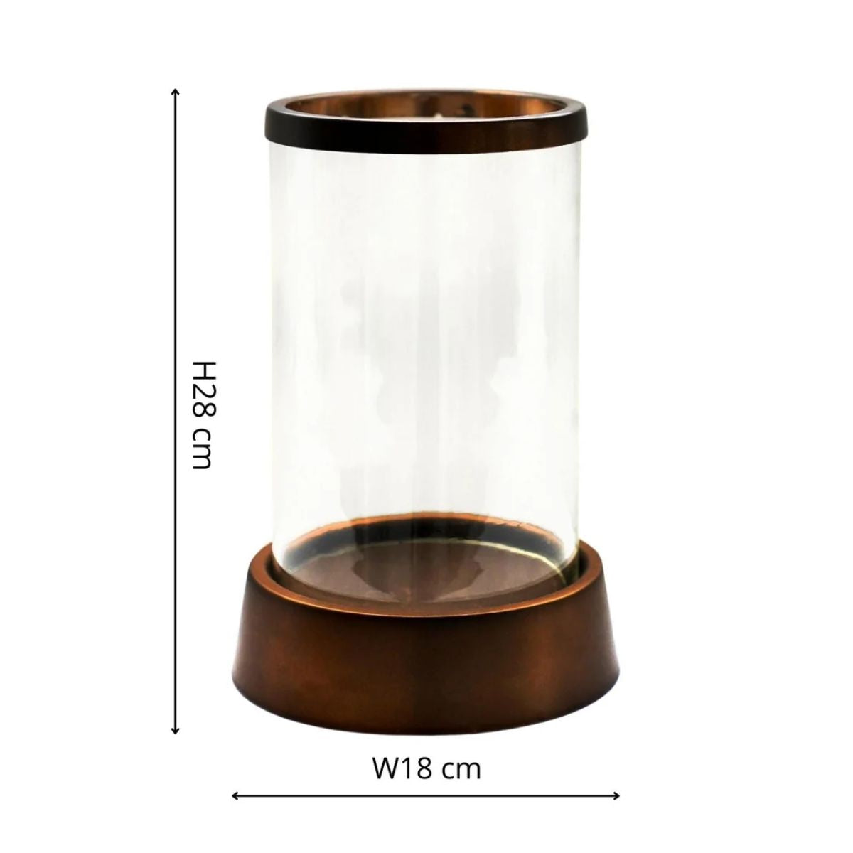 Ivyline Hampton Hurricane Lantern in Copper H40cm W24cm