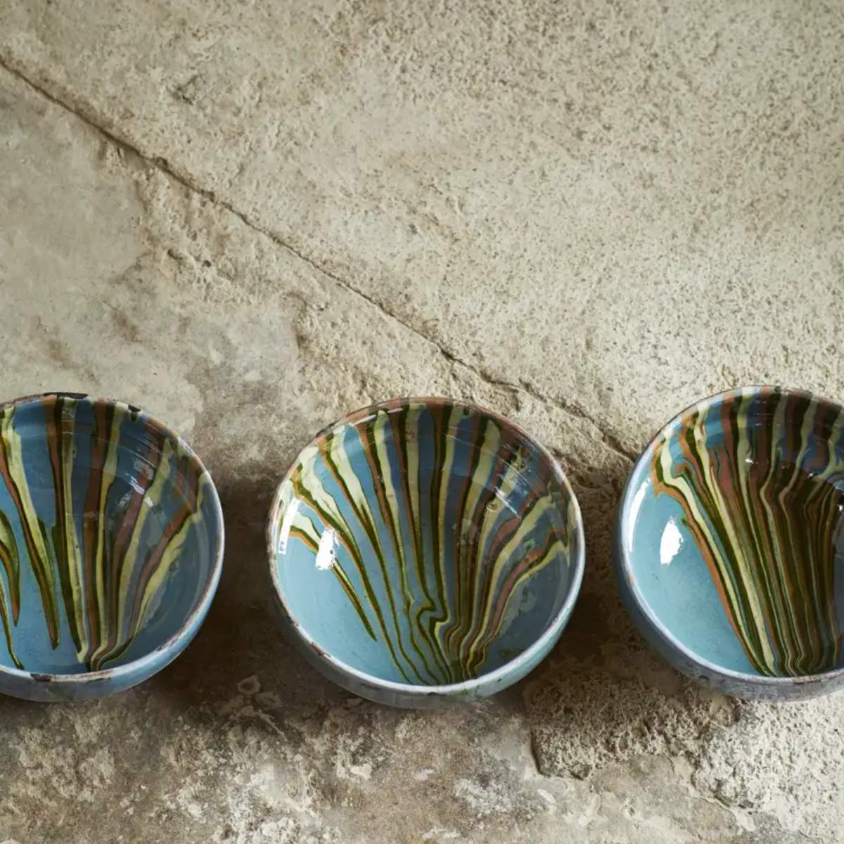 Madam Stoltz Hand Painted Earthenware Bowl