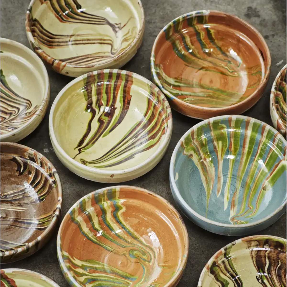Madam Stoltz Hand Painted Earthenware Bowl
