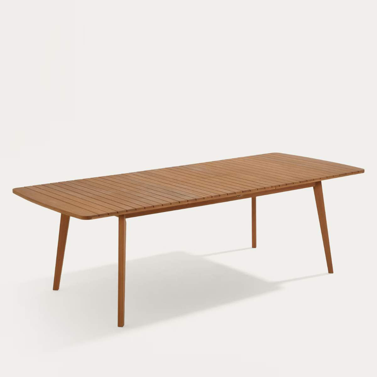 Kave Home Hanzel extendable garden table in solid eucalyptus, 183 (240) x 100 cm FSC 100%
