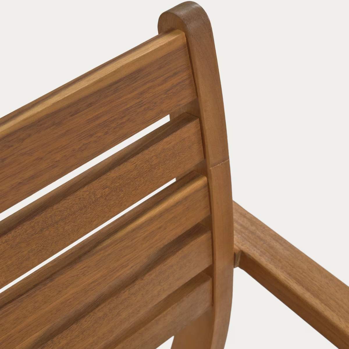 Kave Home Hanzel stackable outdoor chair in FSC 100% solid acacia wood