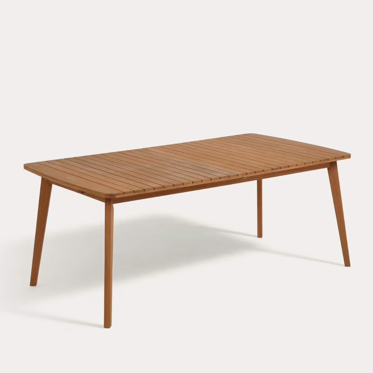 Kave Home Hanzel extendable garden table in solid eucalyptus, 183 (240) x 100 cm FSC 100%