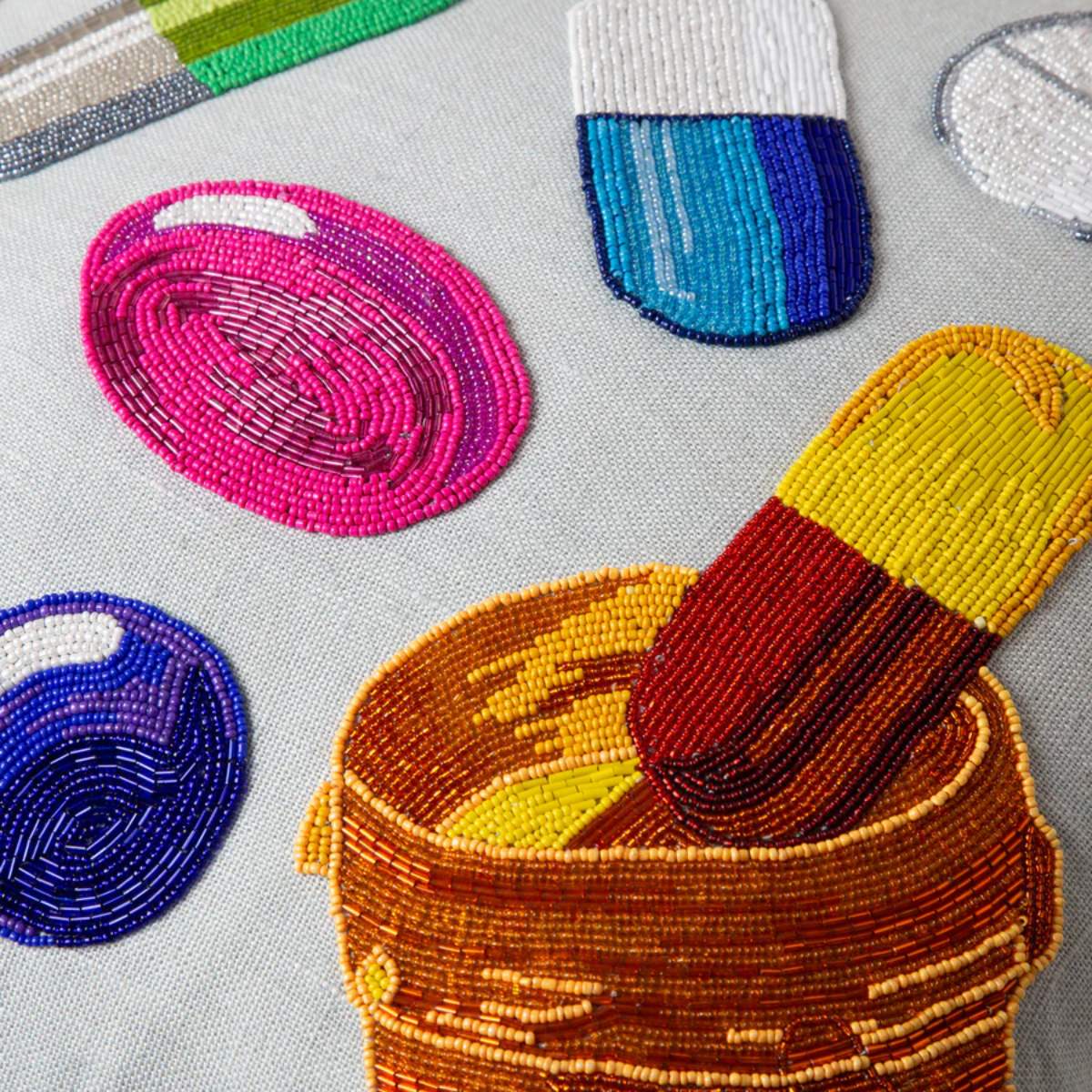 Jonathan Adler Happy Pills Beaded Cushion