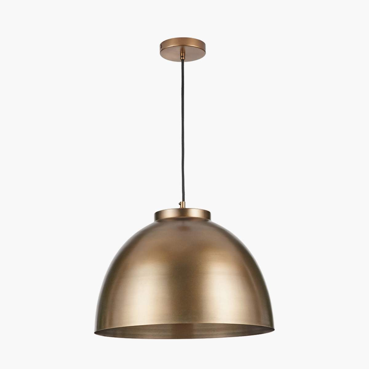Pacific Lifestyle Harlem Antique Brass Domed Metal Pendant
