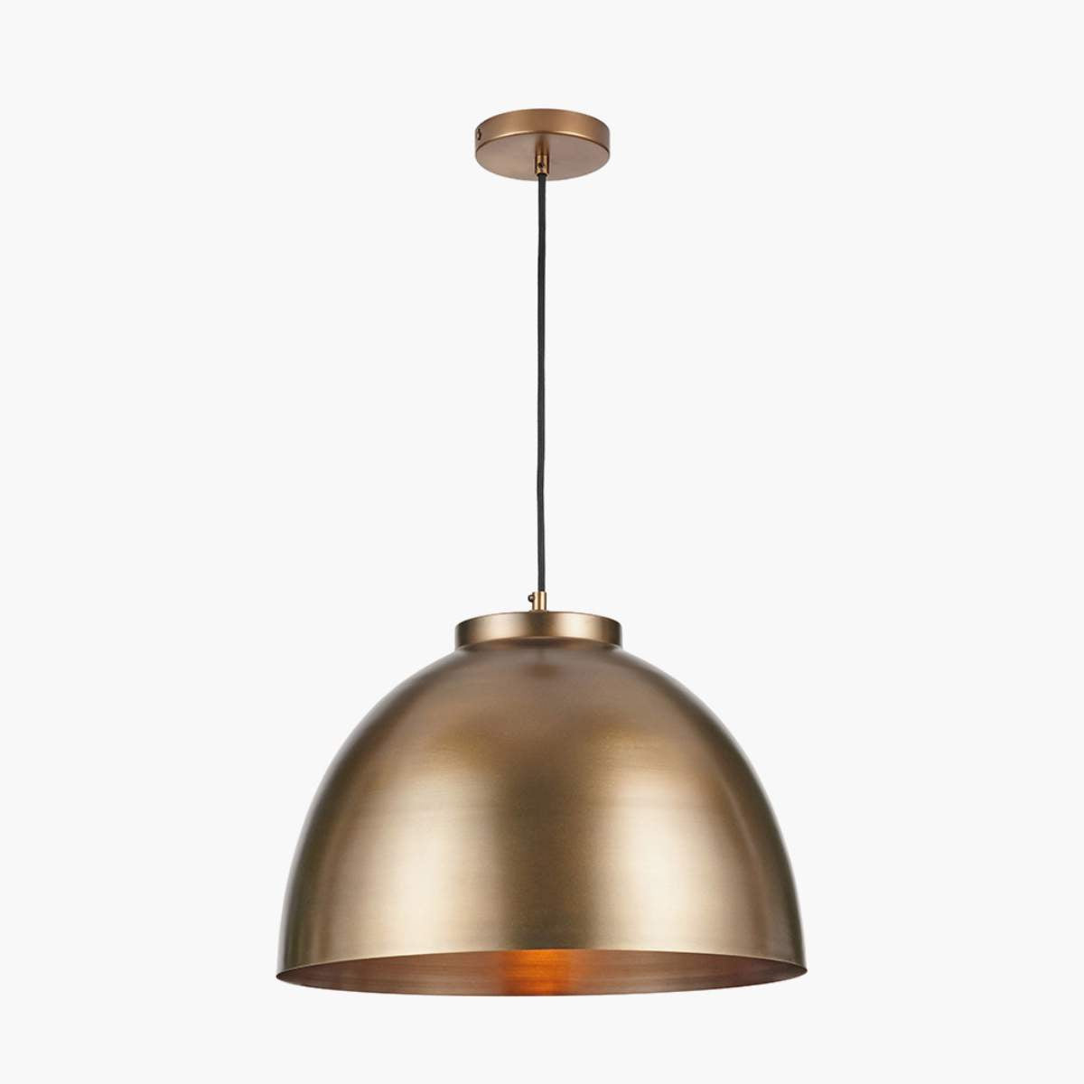 Pacific Lifestyle Harlem Antique Brass Domed Metal Pendant