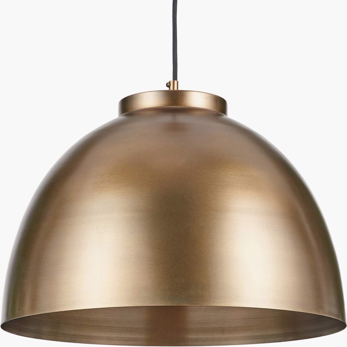Pacific Lifestyle Harlem Antique Brass Domed Metal Pendant