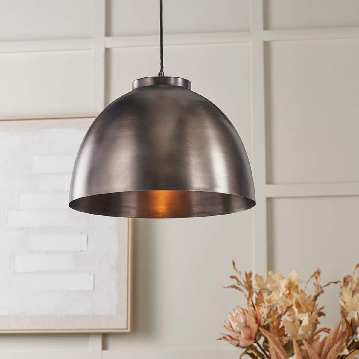 Pacific Lifestyle Harlem Antique Bronze Domed Metal Pendant