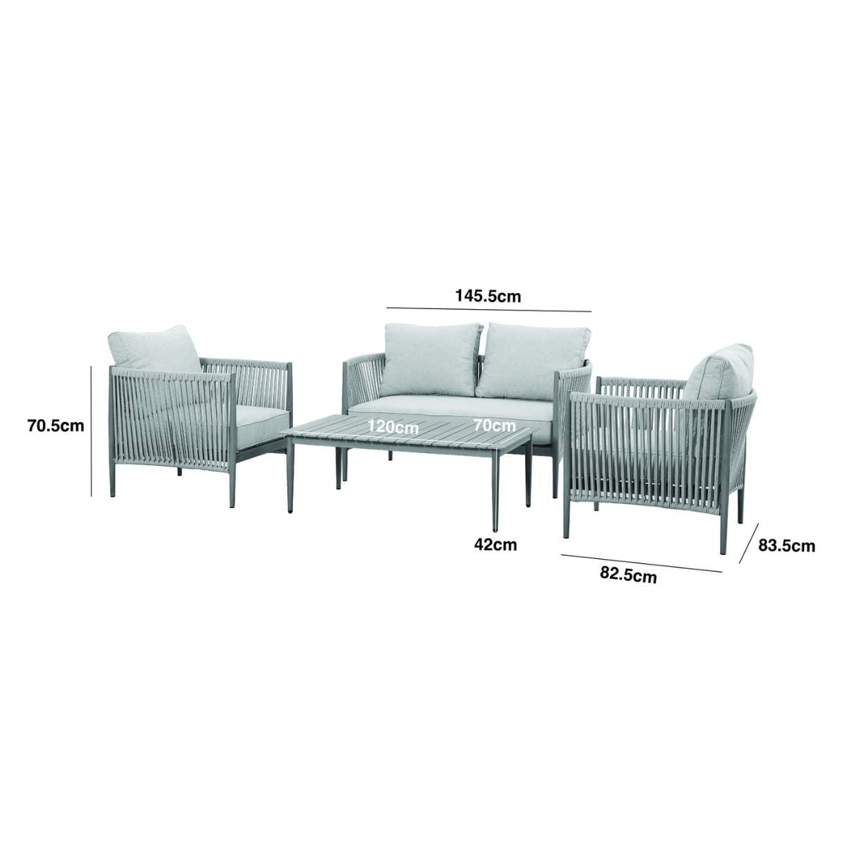 Maze Havana 2 Seat Sofa Set