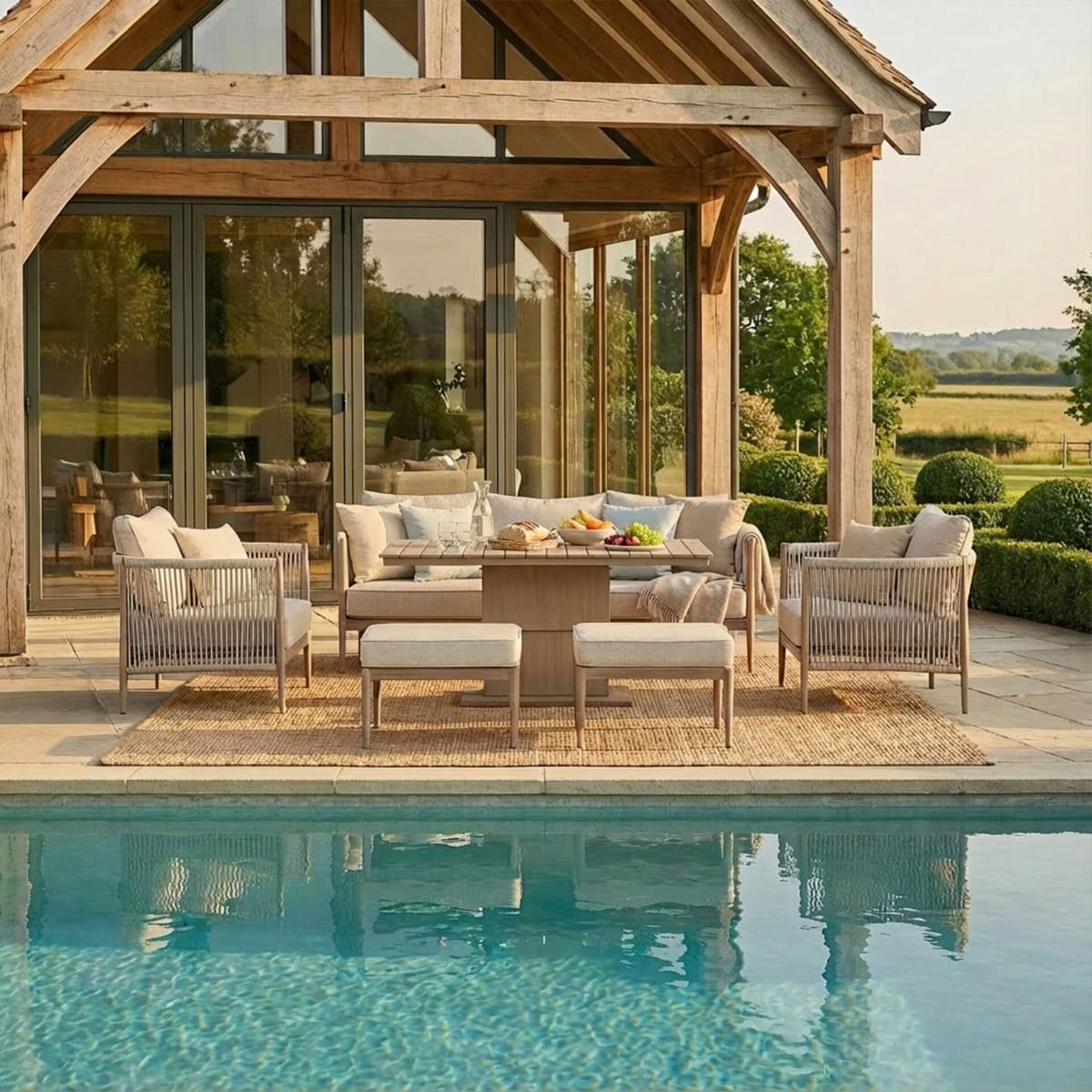Maze Havana Rope Weave 3 Seat Sofa Dining Set