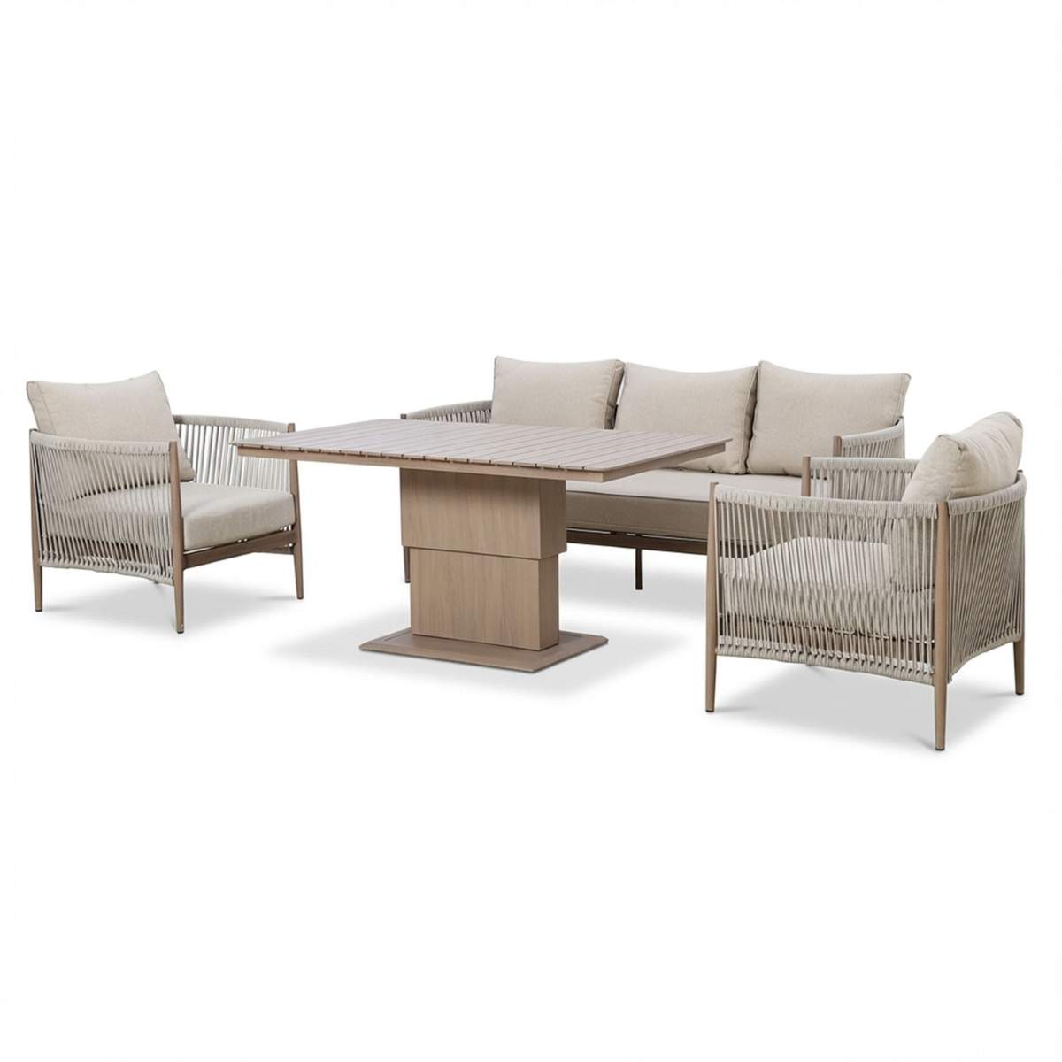Maze Havana Rope Weave 3 Seat Sofa Dining Set