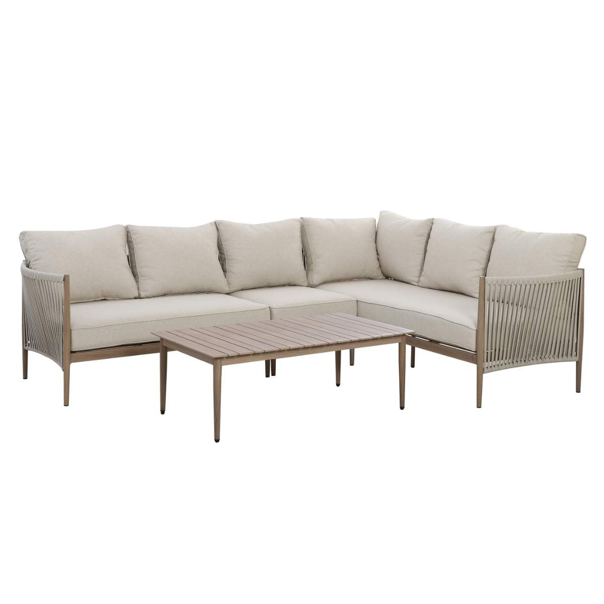 Maze Havana Rope Weave Large Corner Sofa Set