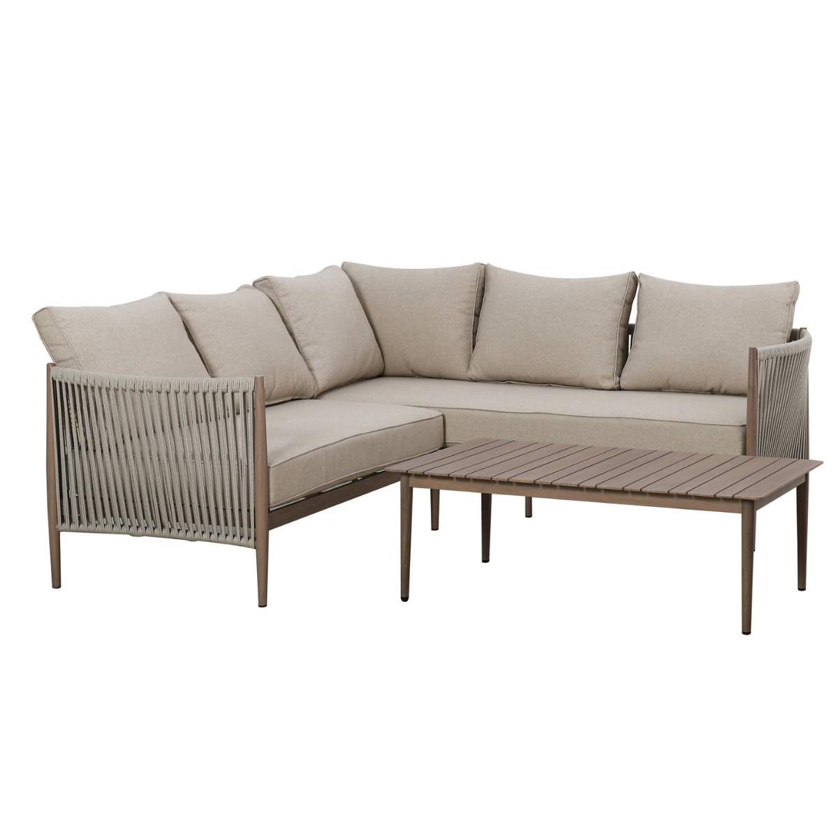 Maze Havana Rope Weave Small Corner Sofa Set