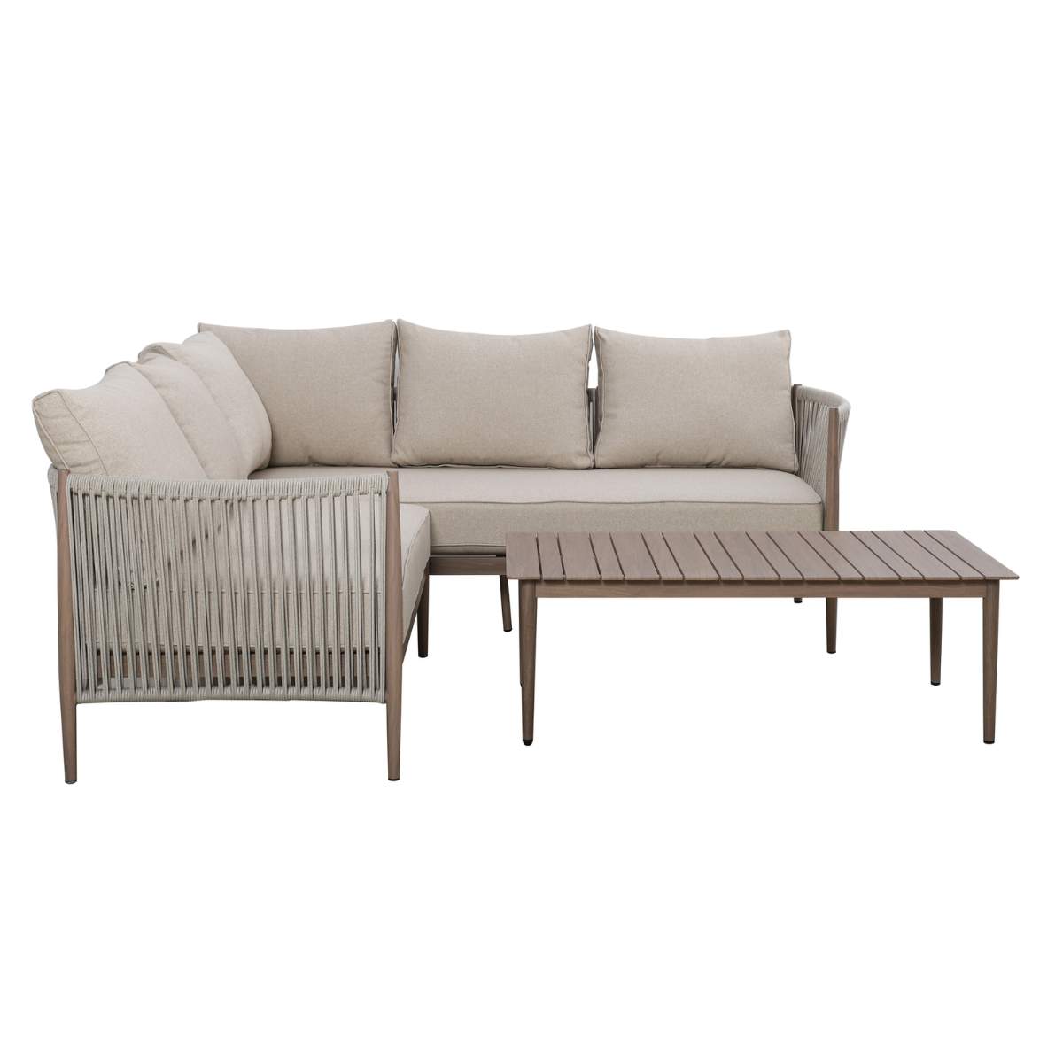Maze Havana Rope Weave Small Corner Sofa Set