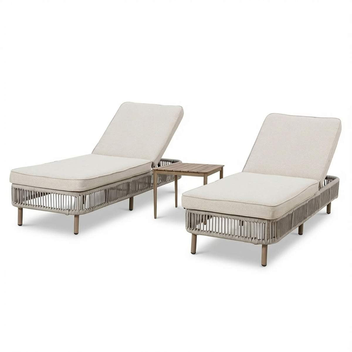 Maze Havana Rope Weave Sunlounger Set