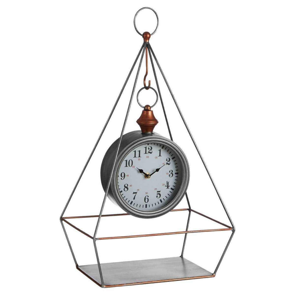 Beaumonde Home Hayden Antique Silver Finish Table Clock
