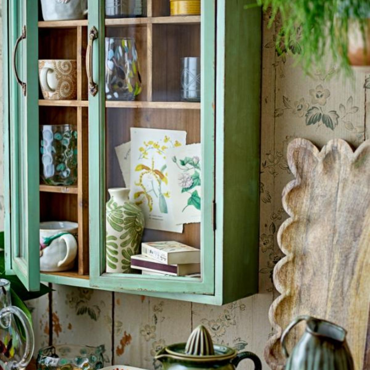 Bloomingville Hazem Cabinet - Green Firwood