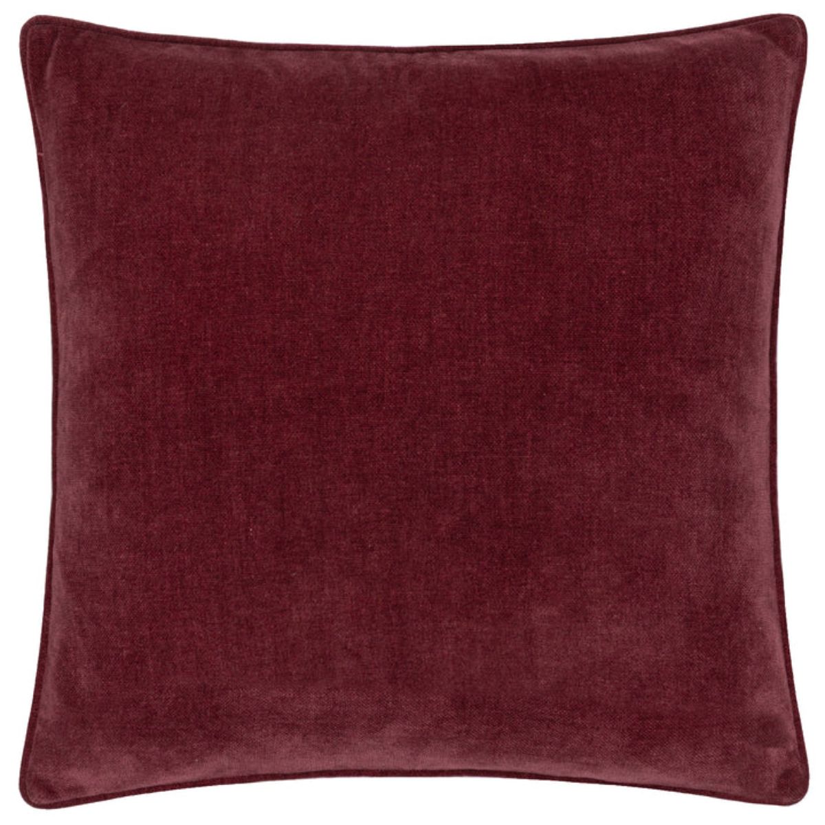 Riva Home Heavy Chenille Piped Cushion Beetroot
