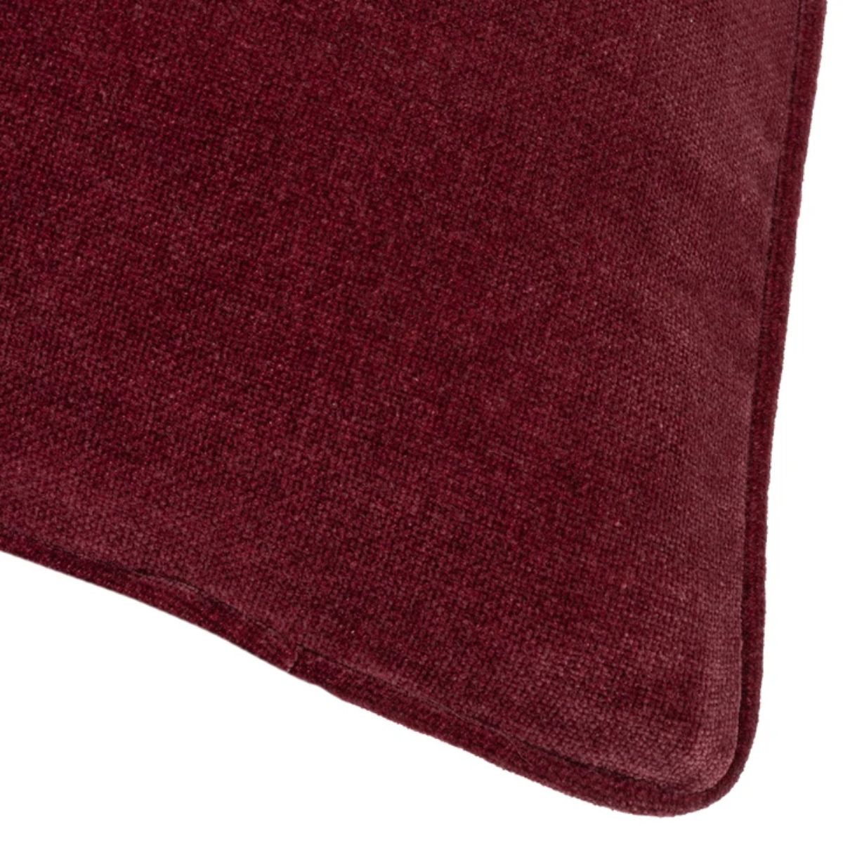 Riva Home Heavy Chenille Piped Cushion Beetroot