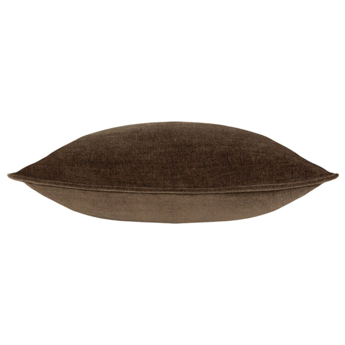 Riva Home Heavy Chenille Piped Cushion Brown