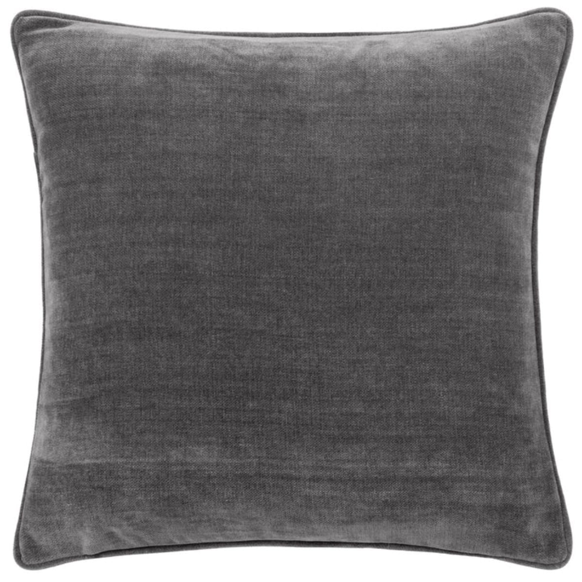 Riva Home Heavy Chenille Piped Cushion Charcoal