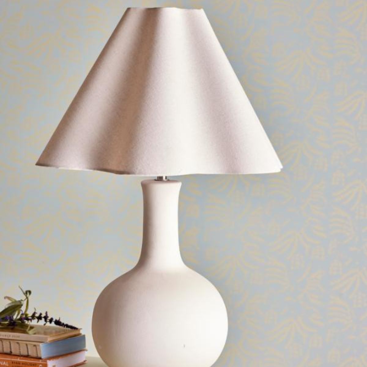 Bloomingville Heide Table Lamp - White Stoneware