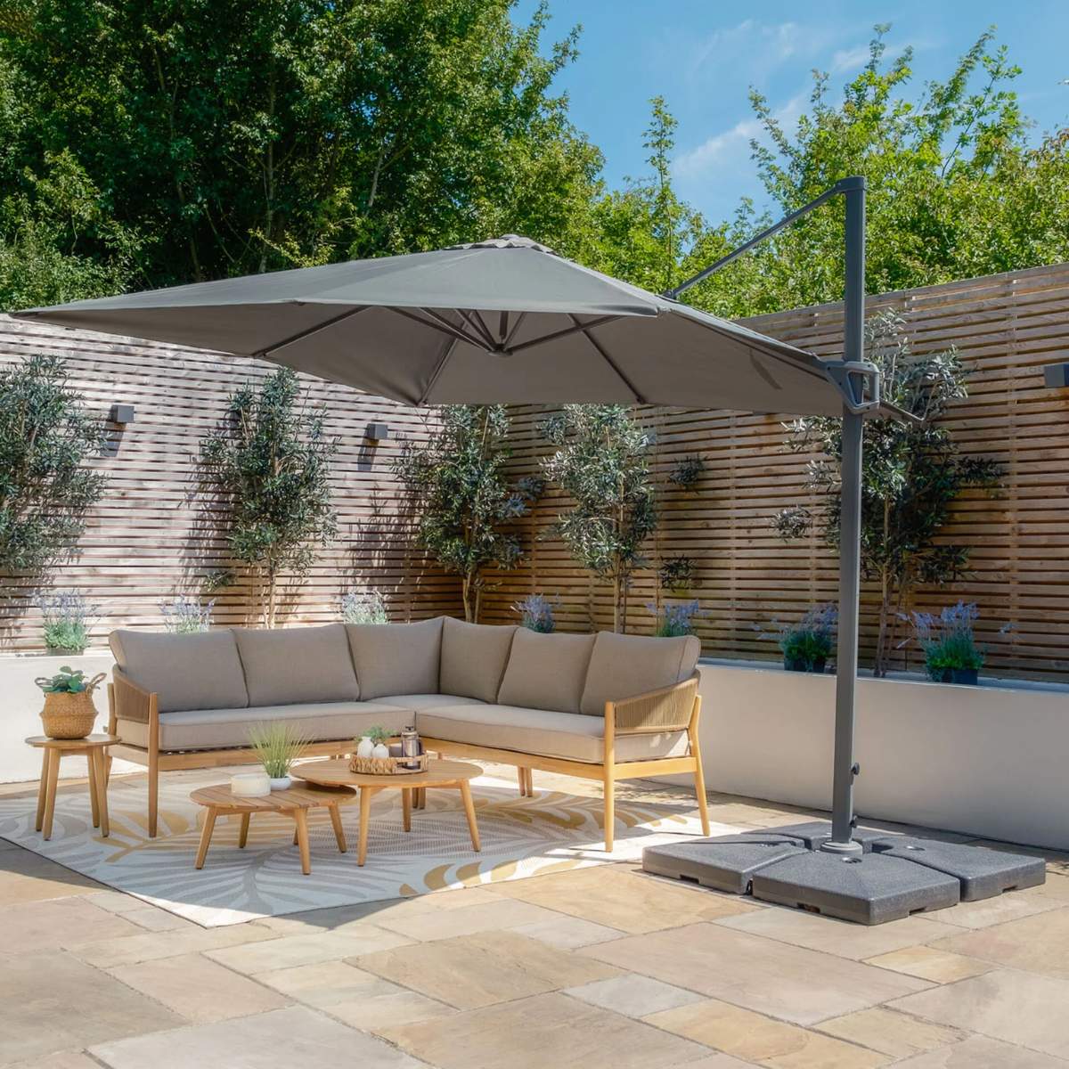 Maze - Helios 3m x 3m Square Rotating Cantilever Parasol