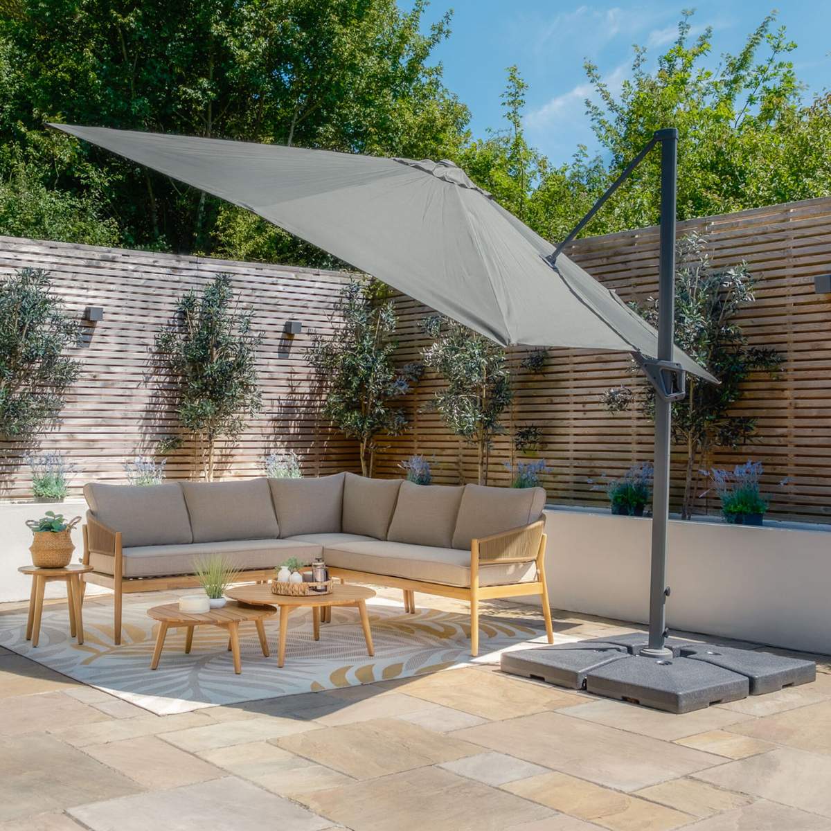 Maze - Helios 3m x 3m Square Rotating Cantilever Parasol