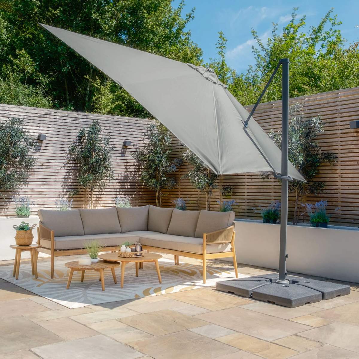 Maze - Helios 3m x 3m Square Rotating Cantilever Parasol