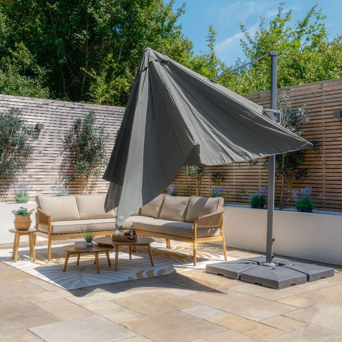 Maze - Helios 3m x 3m Square Rotating Cantilever Parasol