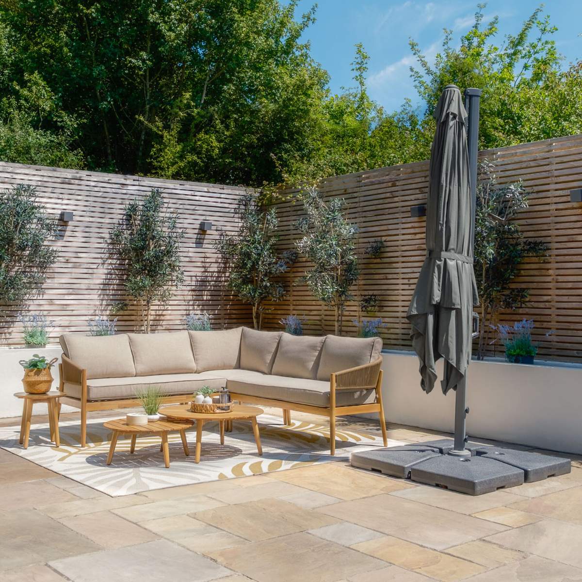 Maze - Helios 3m x 3m Square Rotating Cantilever Parasol