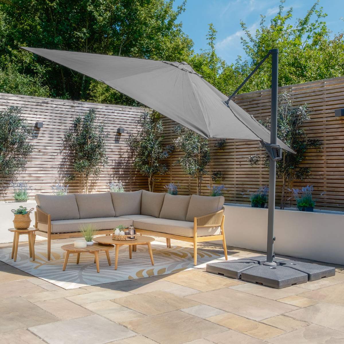 Maze - Helios 3m x 3m Square Rotating Cantilever Parasol