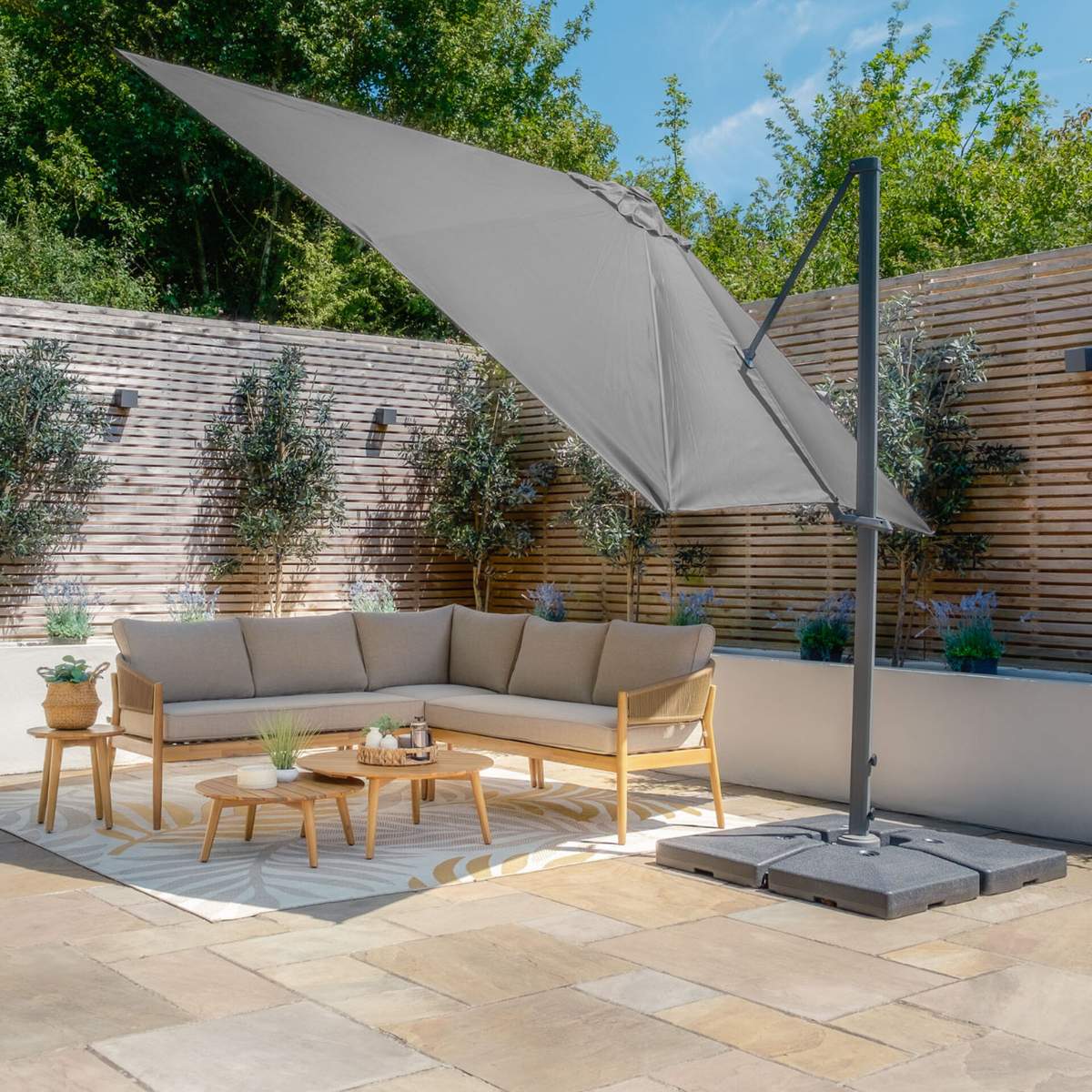 Maze - Helios 3m x 3m Square Rotating Cantilever Parasol