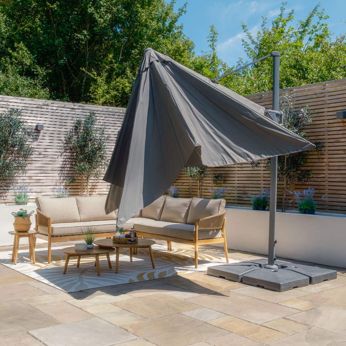 Maze - Helios 3m x 3m Square Rotating Cantilever Parasol