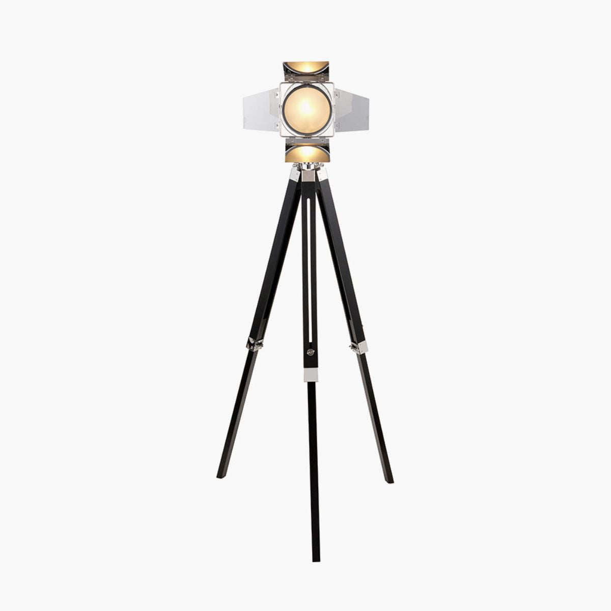 Pacific Lifestyle Hereford Silver and Black Tripod Floor Lamp