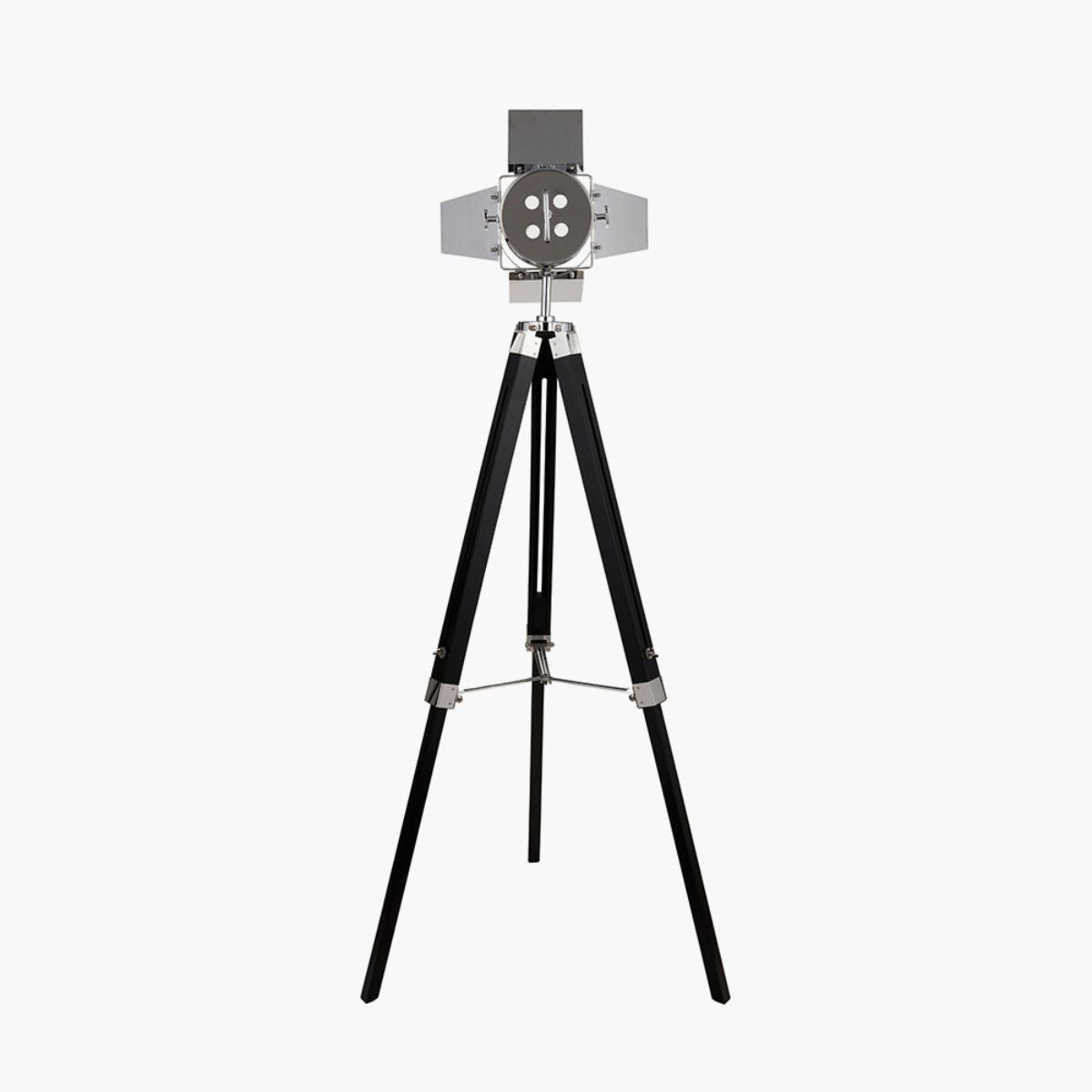 Pacific Lifestyle Hereford Silver and Black Tripod Floor Lamp