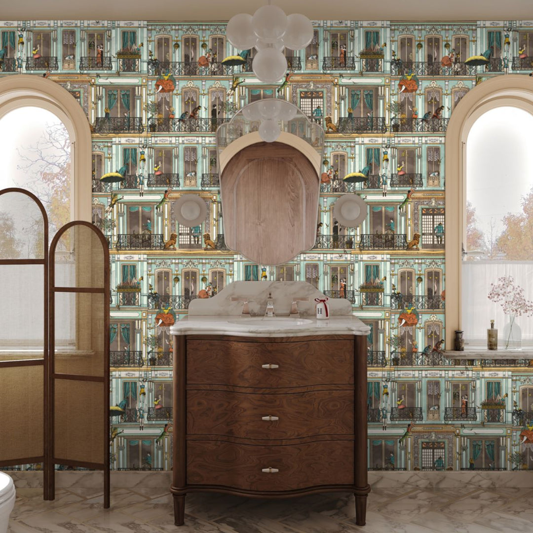 Brand Mckenzie Heritage House Wallpaper Antique Aqua