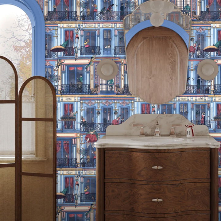 Brand Mckenzie Heritage House Wallpaper Cornflower