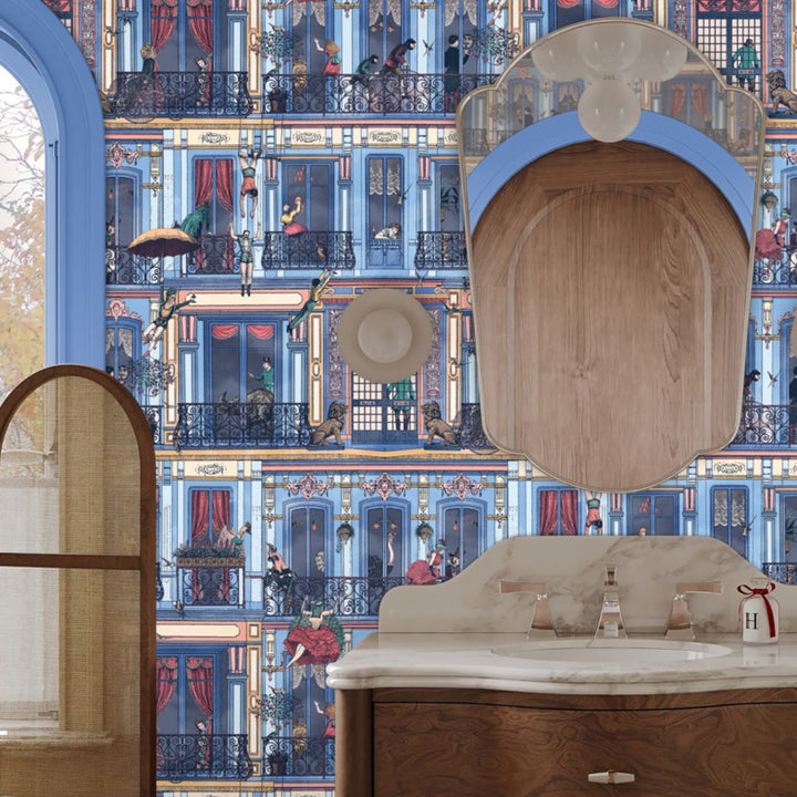 Brand Mckenzie Heritage House Wallpaper Cornflower