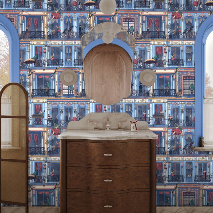 Brand Mckenzie Heritage House Wallpaper Cornflower