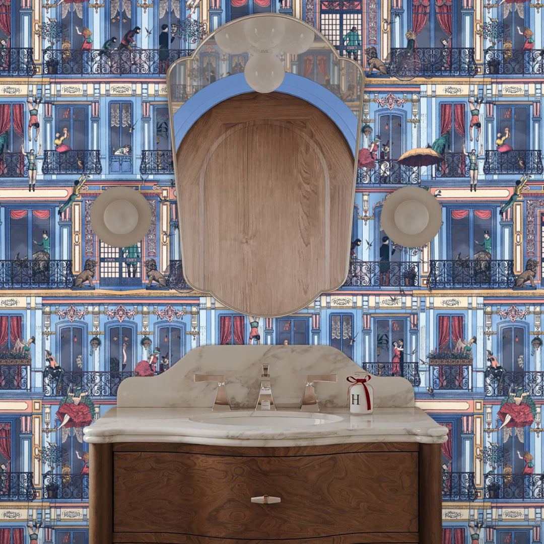 Brand Mckenzie Heritage House Wallpaper Cornflower