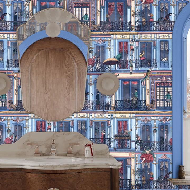 Brand Mckenzie Heritage House Wallpaper Cornflower