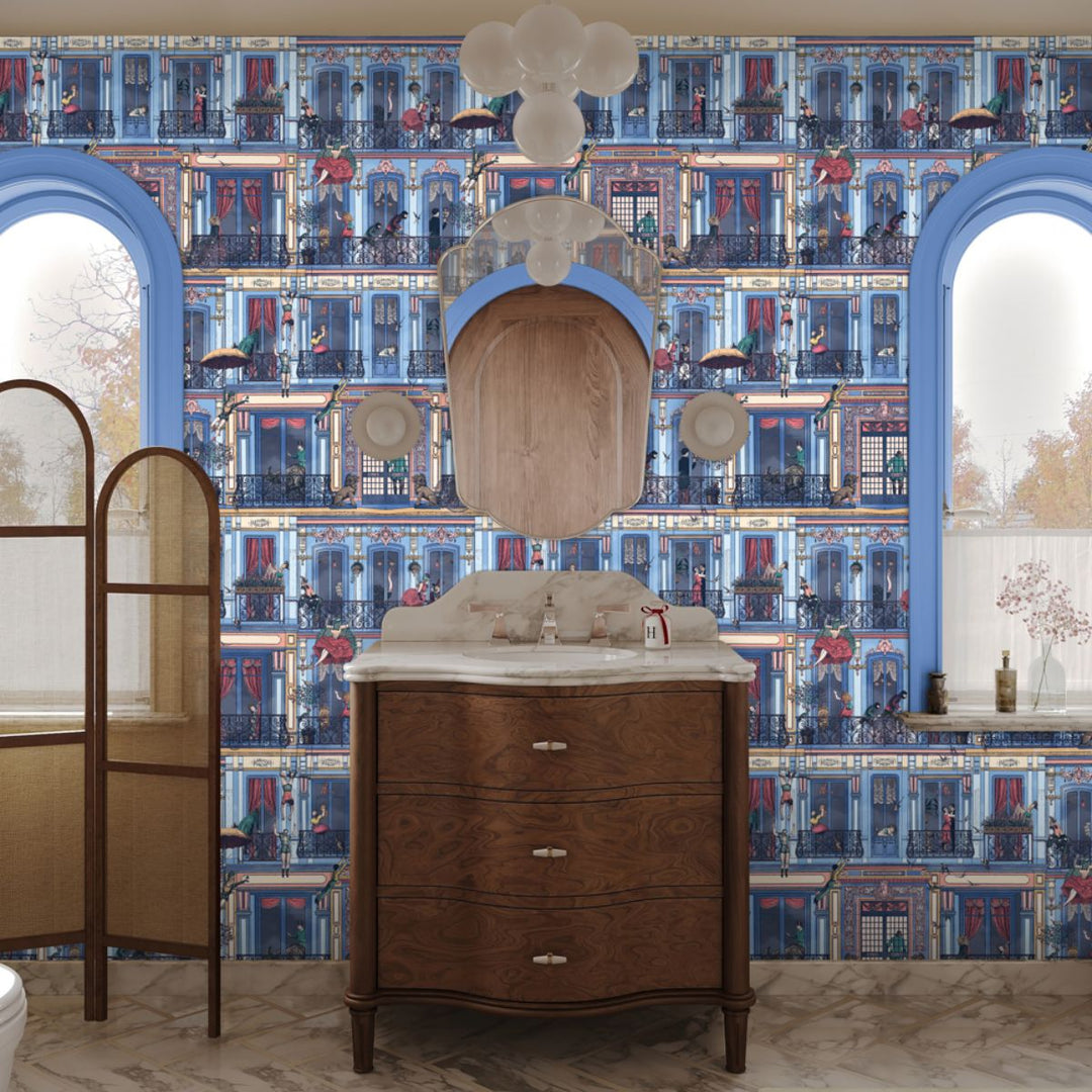 Brand Mckenzie Heritage House Wallpaper Cornflower